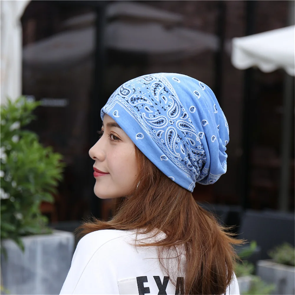 

6 Colors National Style Beanies Caps Women Spring Autumn Hats 2 Ways Wearing Stylish Bonnets Soft Hats