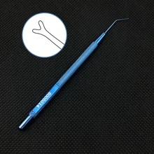 Jaffe-Knolle ирис крюк офтальмологический инструмент глаз хирургические инструменты офтальмологические крючки тупой раздвоенный кончик угловой Титан