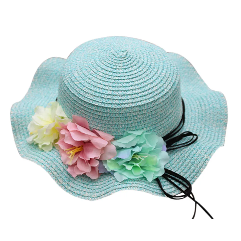 ARLONEET New Fashion Kids Straw Hats Summer Hat Flower Sun Beach Baby Photography Props Girl | Детская одежда и обувь