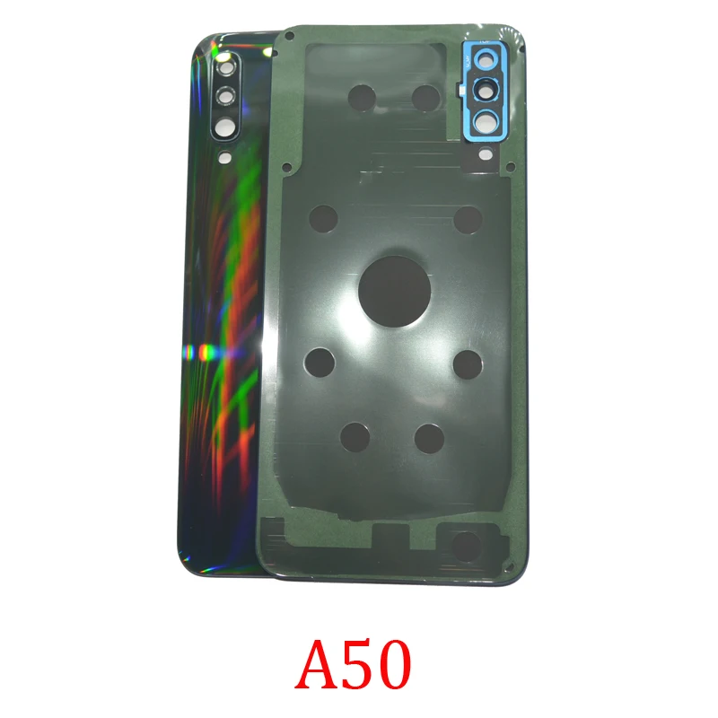 

Новый чехол-накладка для Samsung Galaxy A50 A505F A505FN A505FM, оригинальный корпус для телефона, задняя панель со стеклянным объективом Camea