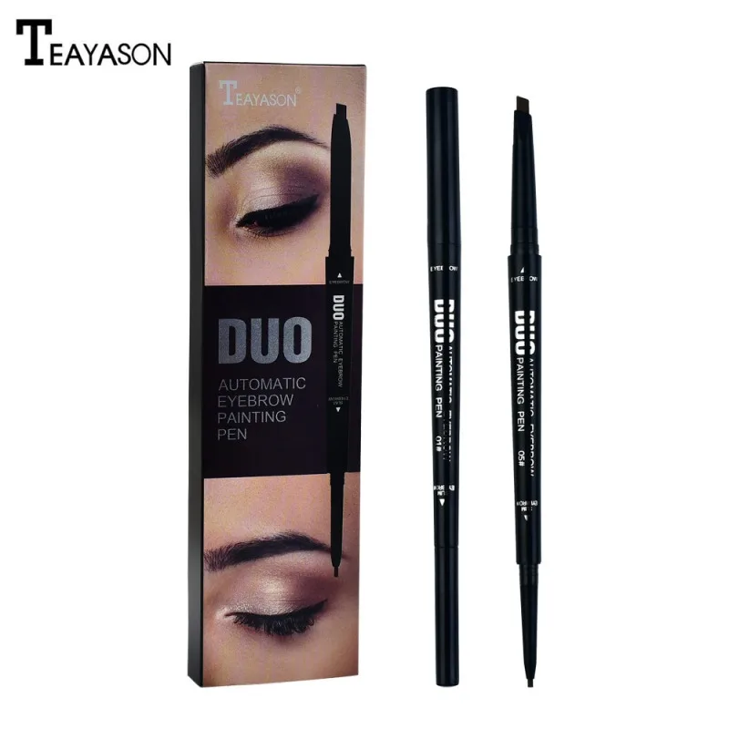 Waterproof Dual-Use Automatic Rotating Double-Headed Triangle Automatic Eyebrow Pencil
