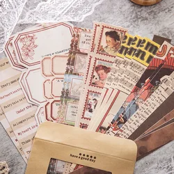 30sheets/pack Fetish Small Handbook Series Retro Material Sticker Pack Creative Handbook Decoration DIY Sticker
