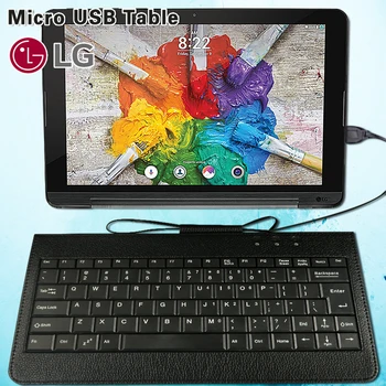 

Ultra-Thin Wired Keyboard Suitable for LG G Pad 10.1 V700 Anti-scratch Light and Thin Design Tablet Micro USB Keyboard+Bracket