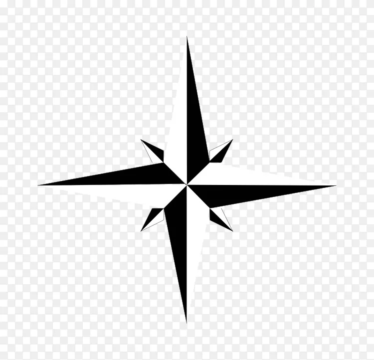 北罗盘玫瑰剪贴画 黑白背景黑色png图片素材免费下载 图片编号 Png素材网