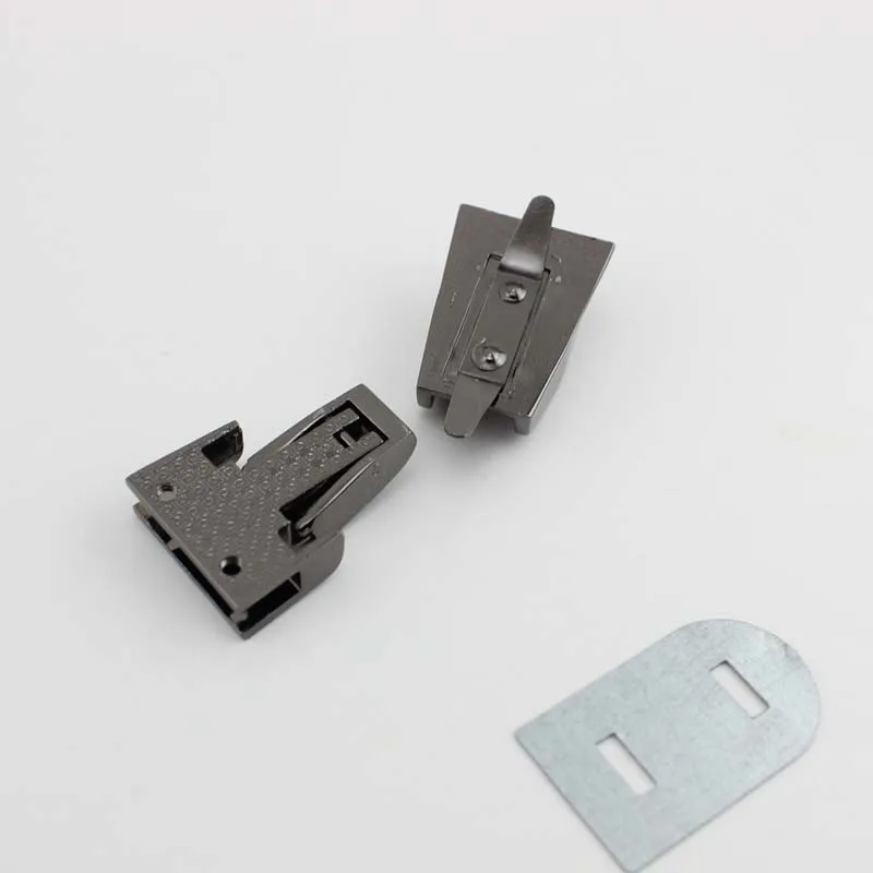 Замки мужские под старину черные серебристые 10 шт. 35 х25 мм|bag lock|gun blackdiy bag |