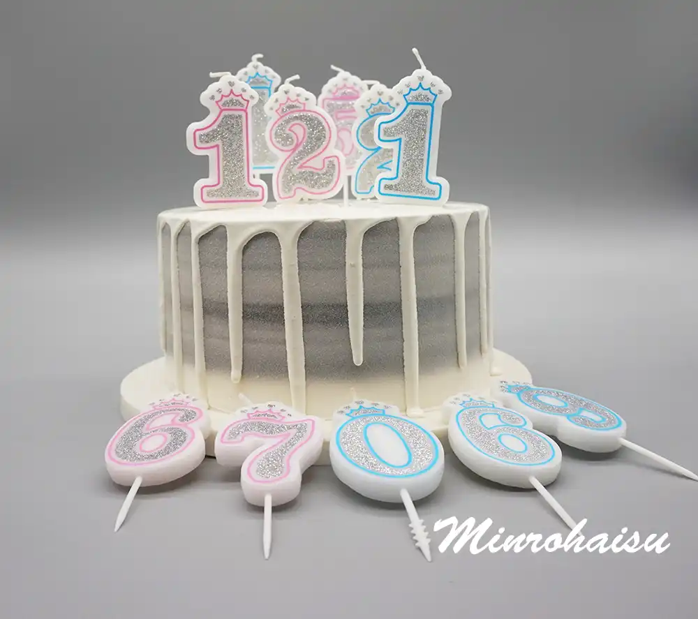 1 шт. розовые/синие свечи на день рождения 0123456789 для детей и взрослых девочек день рожденья для мальчиков свечи для торта украшения