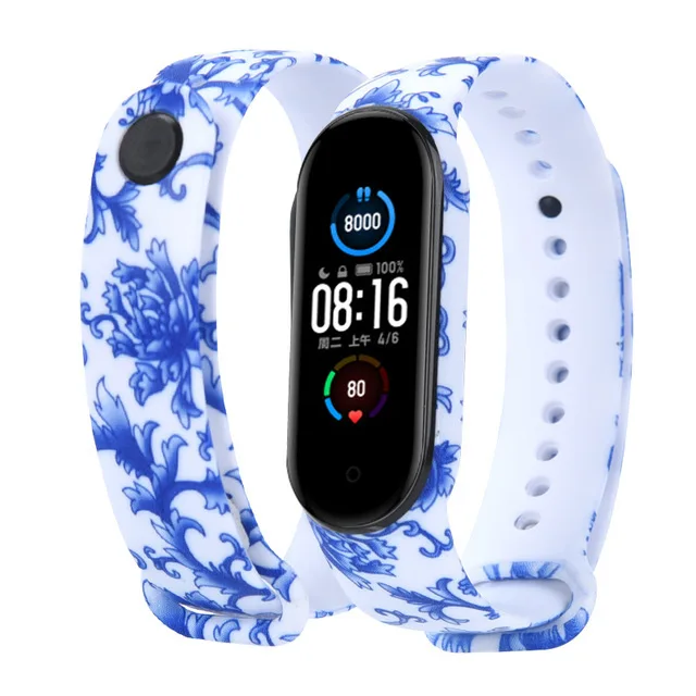 Graffiti style Strap For XiaoMi Mi Band 3 4 5 6 Silicone Wrist Strap For XiaoMi MiBand 6 sports strap for mi band 5 3 4 bracelet D33