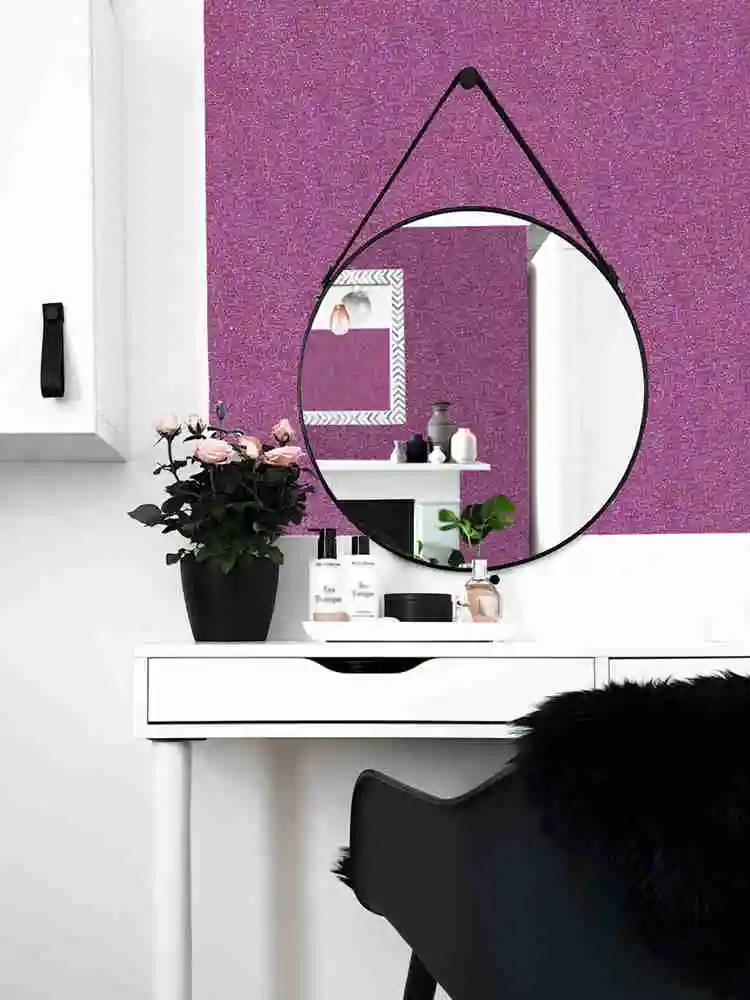 Самоклеящаяся розовая блестящая настенная бумага s контактная