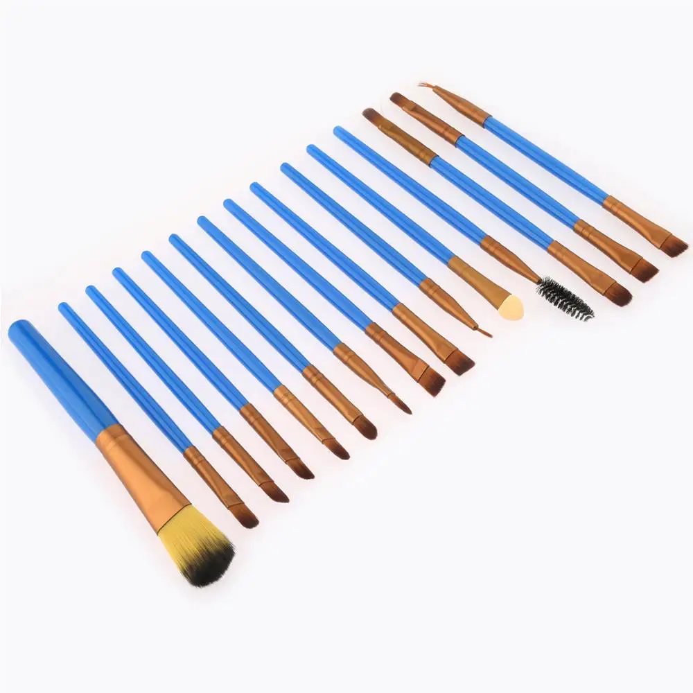 Рисунок 3 - синие/коричневые/Золотые кисти для макияжа