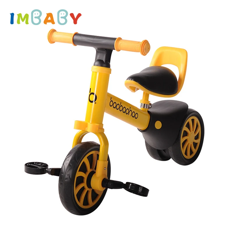 IMBABY Children Scooter Tricycle Toddler Balance Bike Kids Sliding Walker Ride On Outdoor Indoor Toy Adjustable Non-Inflatable