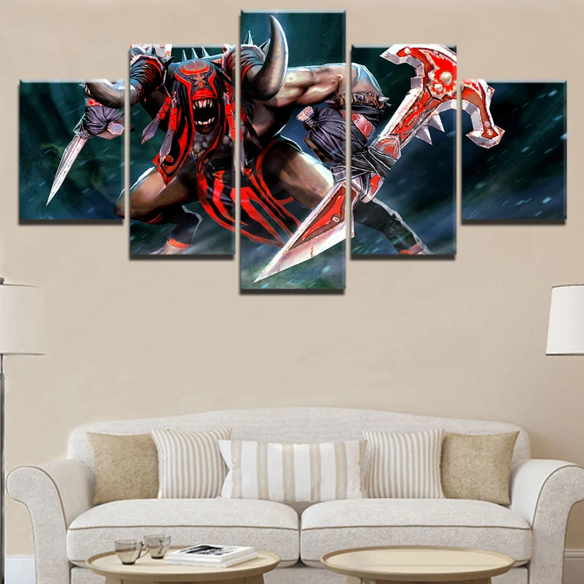  Modern Wall Art Decor Framework Modular Canvas Game Pictures HD Printed Painting 5 Panel Bloodseeke