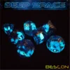 Bescon Super Glow in the Dark Glitter Polyhedral Dice Set DEEP SPACE, Luminous RPG Dice Set,Glowing Novelty DND Game Dice 3