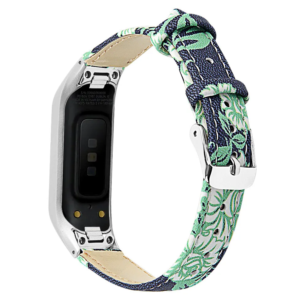 E Ремешок для наручных часов, кожаный ремешок для samsung Galaxy fit-e R375+ браслет с металлической рамкой Aug13 - Цвет ремешка: E