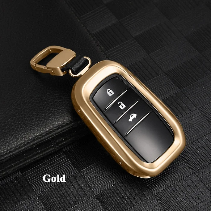 Gold Автомобильный чехол для ключей, цепочка с ракушкой, защитный держатель для ключей, для хранения, Стайлинг, автомобильные аксессуары для Toyota RAV4 Alphard - Название цвета: Gold