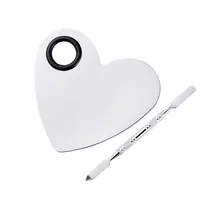 Акриловая палитра для макияжа Love Heart Make up Plate с шпателем, гель-основа для ногтей, тени для век, маникюрные косметические инструменты