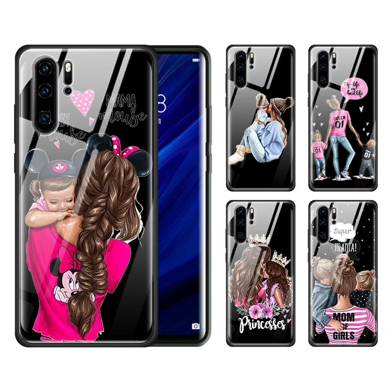 Чехол из закаленного стекла для мамы и ребенка папы для huawei P30 PRO P20 P10 mate 10 20 30 Lite Pro Honor 8X9X20 Pro Чехол для телефона