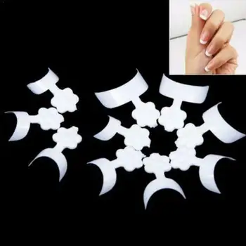 

500pcs/Bag French Nail Art Tips Fake Nail Chips Artificial UV False Acrylic Tool Art Manicure Gel Nail DIY Tips Set Design C0F9