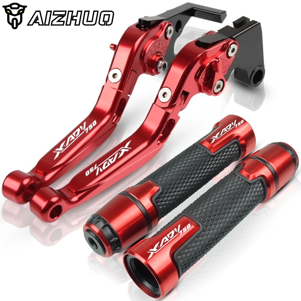 CNC Алюминий мотоцикла тормозной рычаг сцепления ручками для Honda XADV750 XADV 750 X-ADV 750 XADV X ADV 750 - Цвет: red1