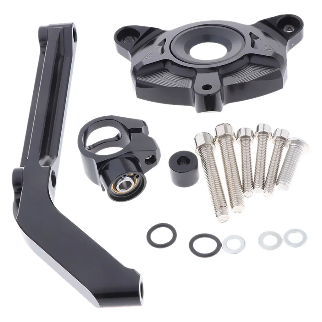 Black Мотоцикл с ЧПУ демпфер рулевой Кронштейн для KAWASAKI Z1000 - Цвет: Black