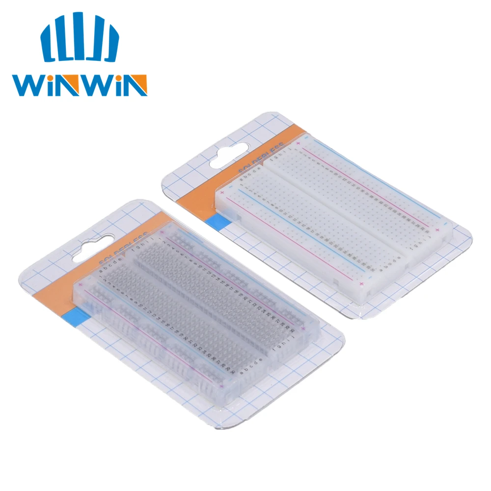 

Free Shipping 20pcs Quality mini bread board / breadboard 8.5CM x 5.5CM 400 holes