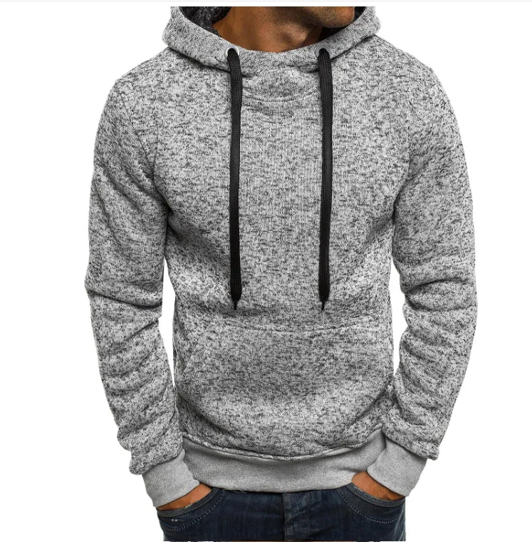 

2020 new style hooded pocket casual fashion men's sweater Harajuku retro hoodie solid color series M-3xl size