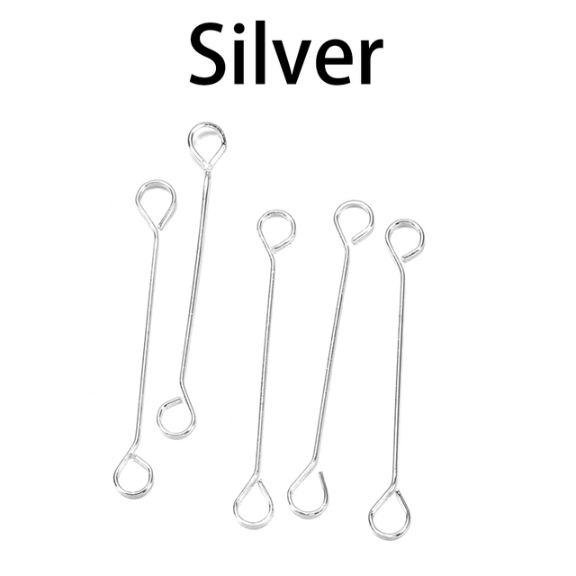 Metal Steel Double Eye Pin Circle Circle Cylinder Bar Earrings Connect Rod Metal Earrings Findings For Jewelry Making