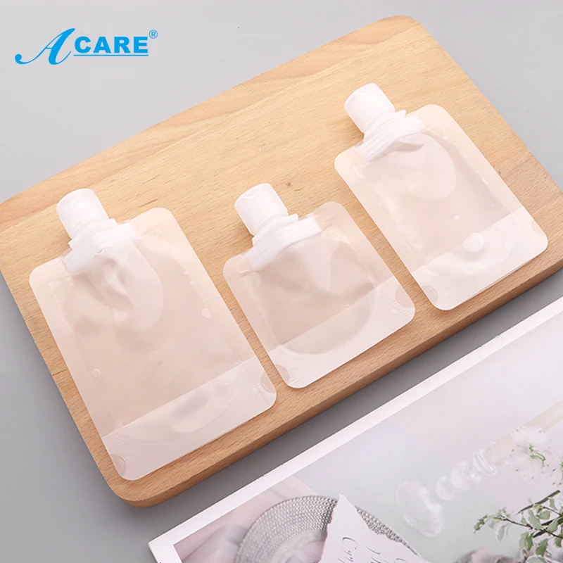 30/50/100ml Packaging Bag Stand Up Spout Pouch Plastic Hand Sanitizer Lotion Shampoo Makeup Fluid Bottles Travel Bag