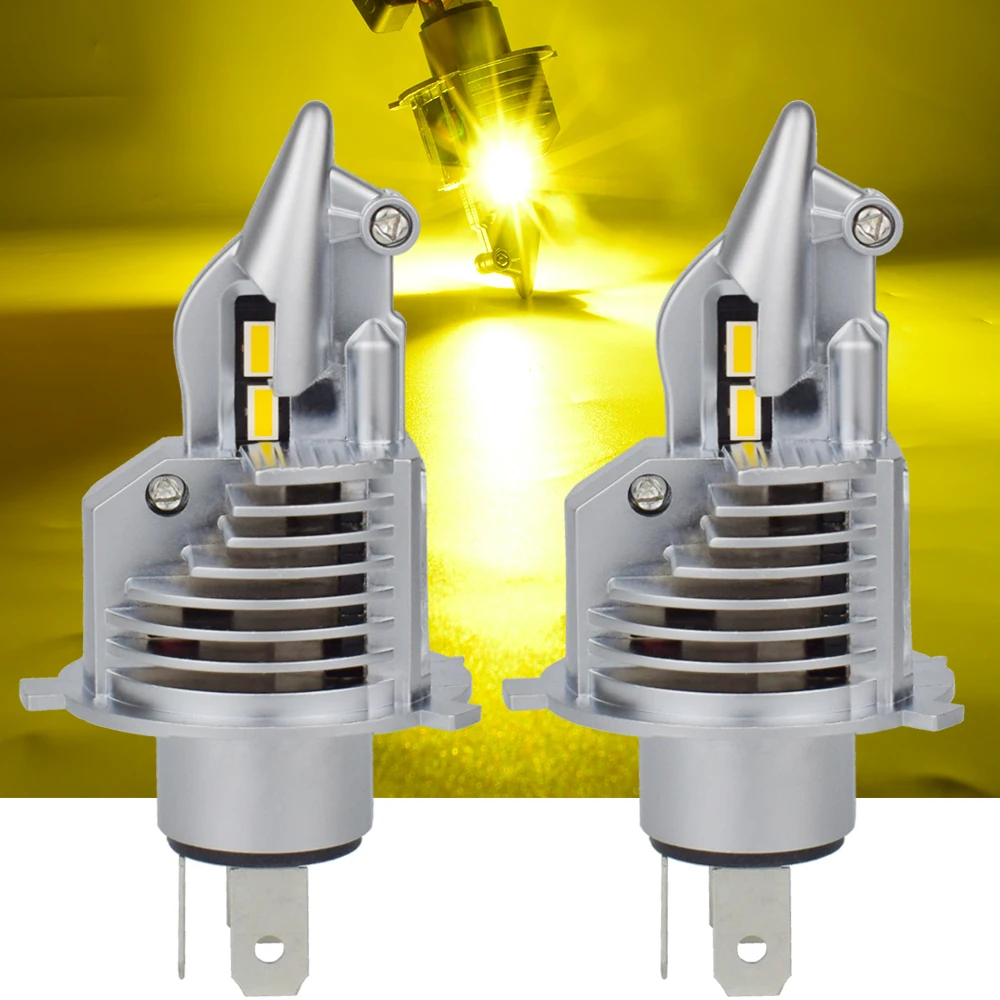 JALN7 H4 9003 LED Headlight Bulb HS1 HB2 12V 24V 60/55W Fighter H4 Led Bulb for Car Motorcycle Headlight CSP Chip 6500K 3000K