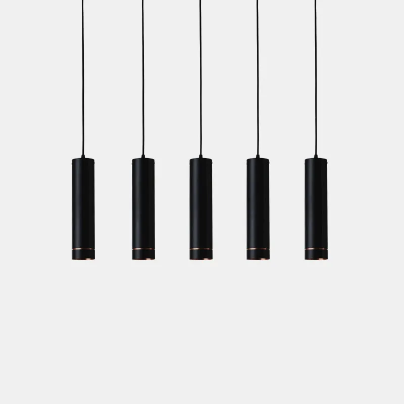 Dimmable Cylinder LED Pendant Lights Long Tube Lamps Kitchen Dining Room Shop Bar Decoration Cord Pendant Lamp Background Lights