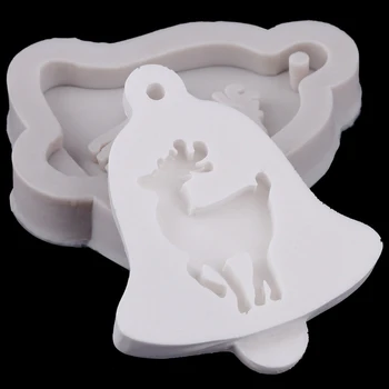 

5Pcs Epoxy Resin Mold Christmas Tree Elk Snowflake Pendant Casting Silicone Mold