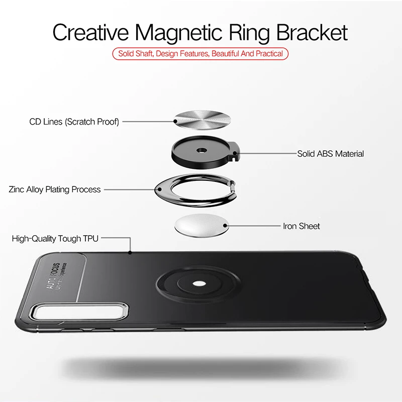 Роскошный чехол для телефона с магнитным кольцом s для huawei honor 20S Чехол-держатель матовый Силиконовый чехол-подставка для honor 20 Pro Coque