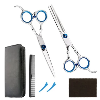 

12pcs Professional Hair Cutting Scissors Set Stainless Steel Hairdressing Scissors Kit Thinning Shears Scissors Hair Comb