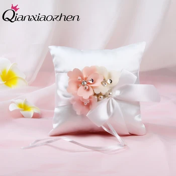 

Qianxiaozhen Flower Wedding Ring Pillow Ring Holder Engagement Wedding Decoration Event & Party Supplies