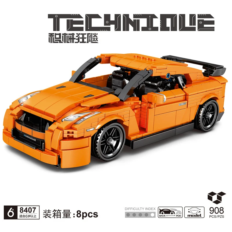 

Technic Car 908PCS Mechanical Sports Car Technology Creative Assembly Building Block Educational Toy For Kids