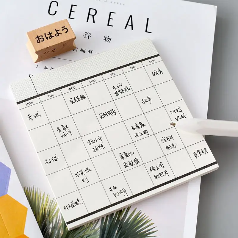 50Sheets Daily Schedule/Weekly/Monthly Planner Notepad Tearable Notes Agenda Book Paper School Office Supplies Stationery 50Sheets Daily Schedule/Weekly/Monthly Planner Notepad Tearable Notes Agenda Book Paper School Office Supplies Stationery