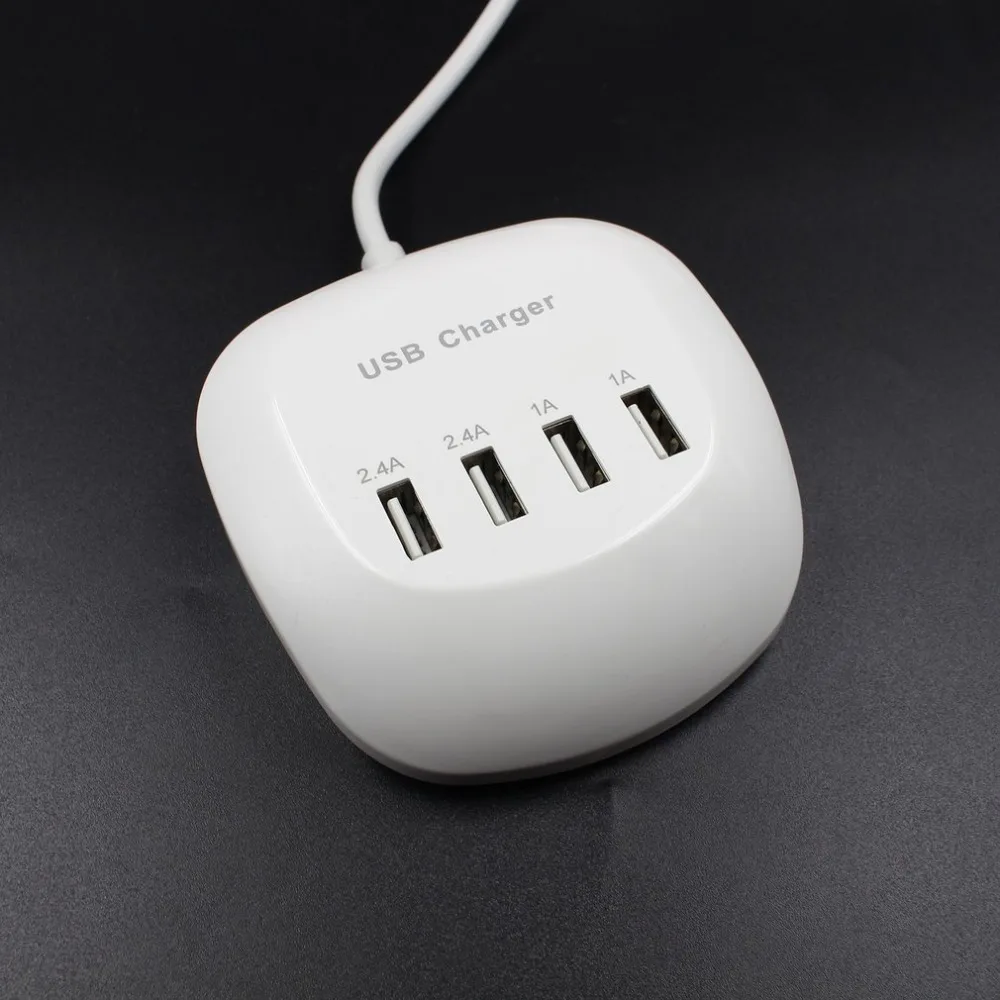 Portable Fast Charging Station 4 Port USB Charging Device 3.4A 77W HUB Phone Desktop Charger Durable Wall Charger