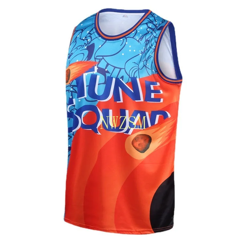 

3 style Costume Space Jam JAMES 6# Movie Tune Squad Basketball Jersey Set Sports Air Slam Dunk Sleeve Shirt Singlet Uniform