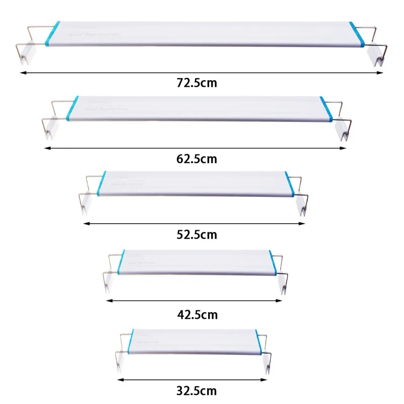 19-60 см светодиодный светильник для аквариума с кронштейнами 5730SMD Blub синий+ белый Регулируемый корпус из алюминиевого сплава AC220V