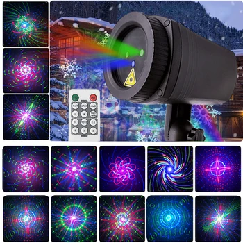 

Remote Sky Star Laser Projector Lights Showers 24 Patterns Effect Moving Garden Outdoor Waterproof Xmas Tree Decorative Lights