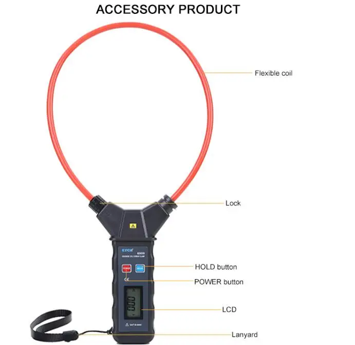 ETCR6900 Customize AC Leakage Current Clamp Meter Rogowski Coil Big Current Clam