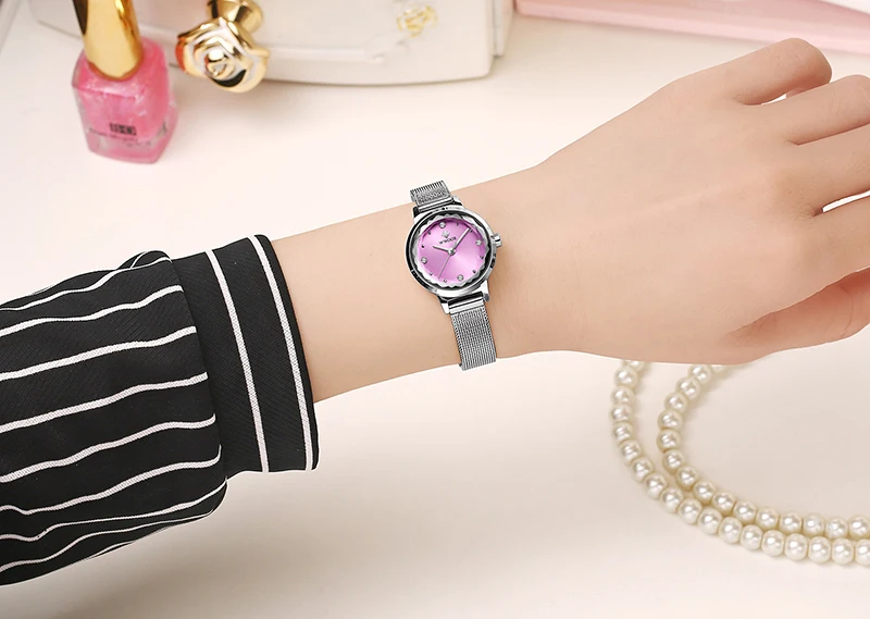 Reloj WWOOR Mujer женские часы Известные Роскошные бренды браслет из нержавеющей стали часы для женщин кварцевые женские часы