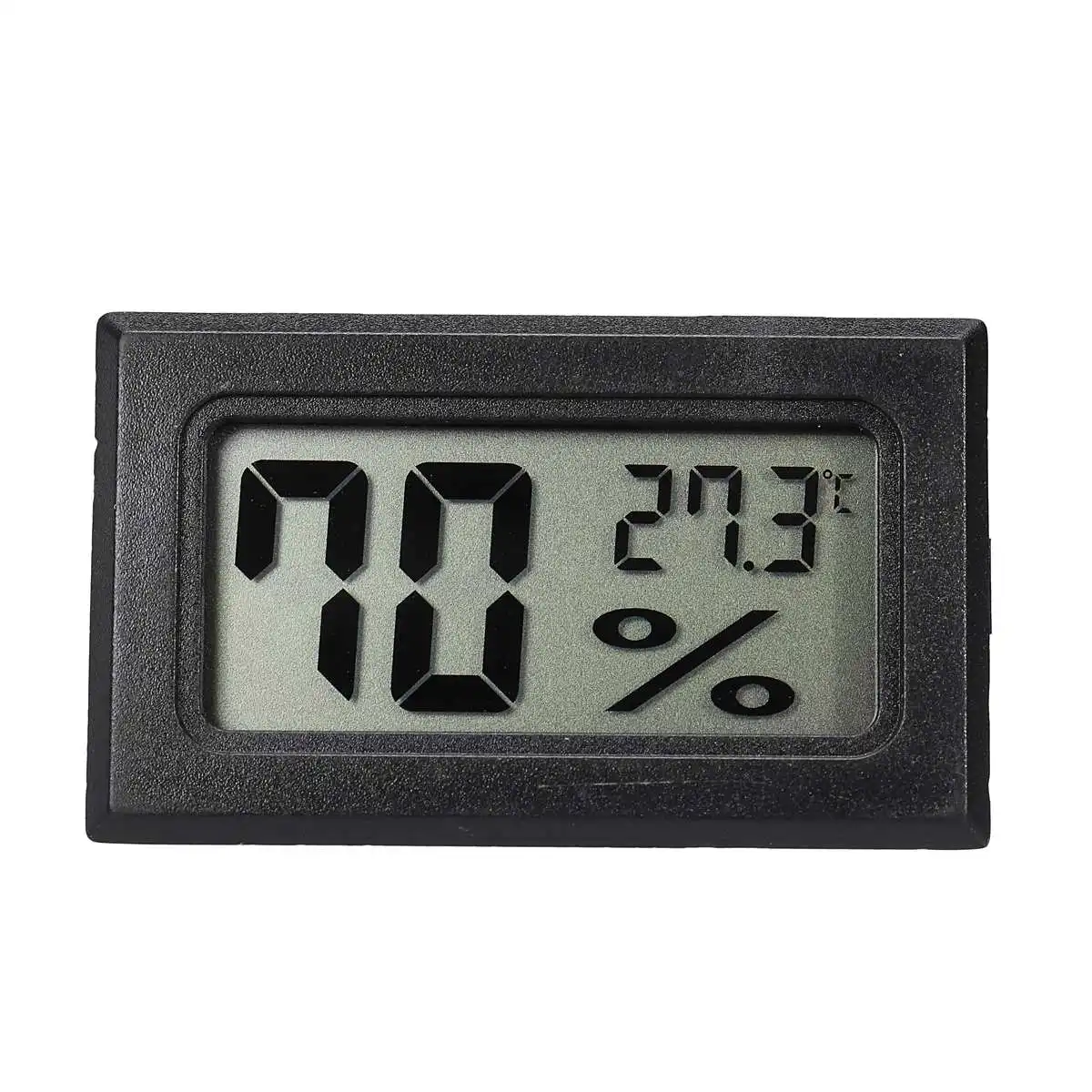 1PCS BLACK 1/2 шт. Excellway мини встроенный ЖК-дисплей цифровой Дисплей Температура измеритель влажности беспроводные термометром и гигрометром декоративные часы для черного и белого цвета - Цвет: 1PCS BLACK