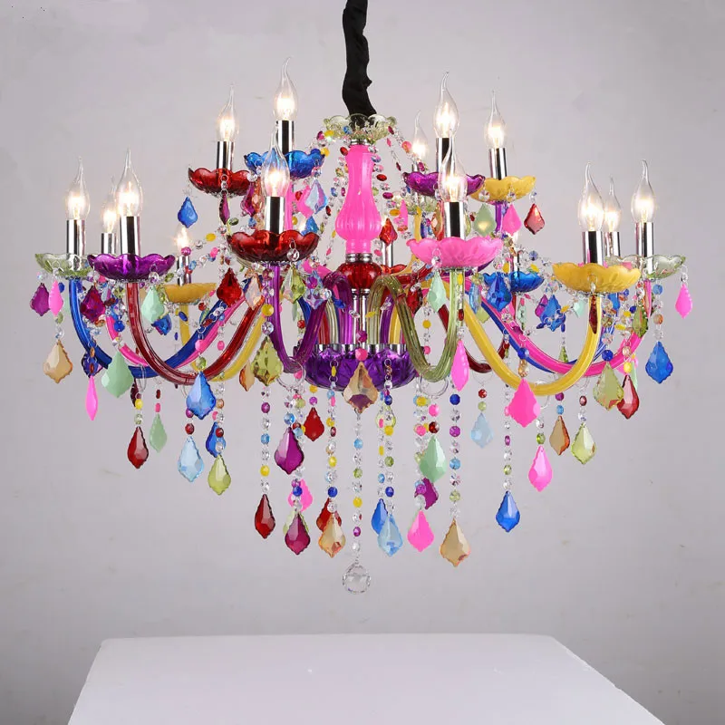 

Modern Chandeliers LED Crystal Lighting Bohemia Colorful Chandelier lustres de cristal Decorative Lamps Pendant lamp