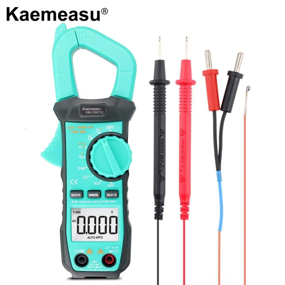 

Kaemeasu Mini Digital Clamp Meters Multimeter 6000 Count ac dc Current Clamp Meter Electrician Measuring Tool KM-CM21C