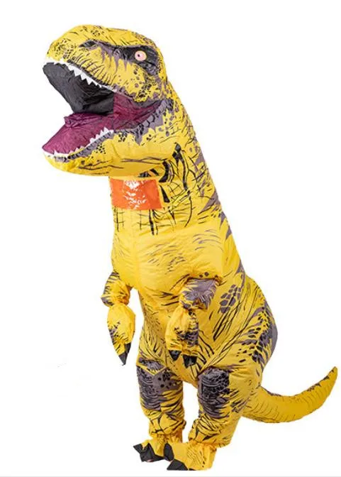 I NFLATABLE динозавр T REX костюмы для женщин Blowup T-Rex динозавр Хэллоуин надувной костюм талисман вечерние костюмы для взрослых - Цвет: Цвет: желтый