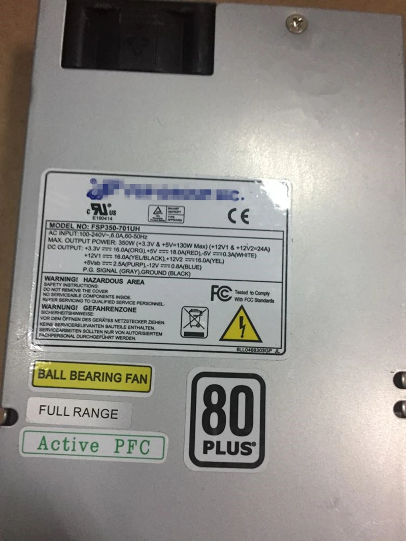 Блок питания для FSP блок питания ATX 12В Стандартный 1U 350W Питание FSP350-70MU FSP350-701UJ FSP350-701UH FSP350-701US FSP350-601U FSP250-701U