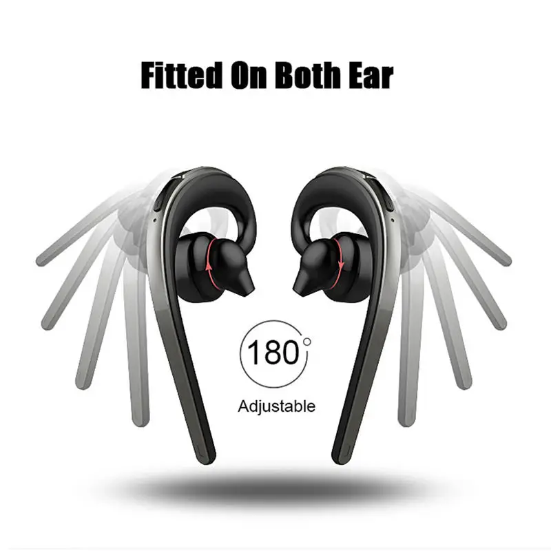 Горячие-Handsfree бизнес Bluetooth наушники с микрофоном Голосовое управление беспроводной Bluetooth гарнитура для вождения шумоподавления