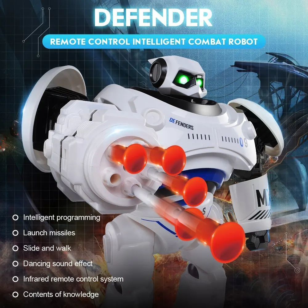 Smart RC Robot Walking Sliding Storytelling singing Dancing Robot Arm Multi-angle Launch bullet learning knowledge RC Robot toys