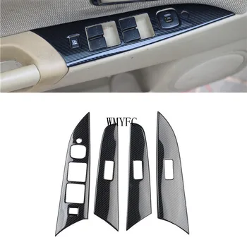 

Car Styling Carbon Decal Car Window Lift Button Switch Panel Cover Trim Sticker For Mazda 3 Axela 2003-2008