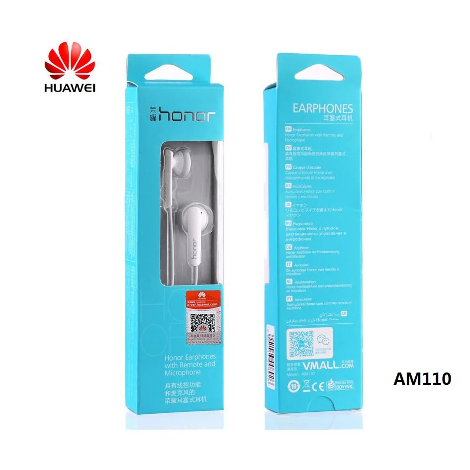 

Huawei Earphone Honor AM110 Deep Bass Dolby Earphone + Mic Remote control For HUAWEI P9 P10 Plus Mate 7 8 9 10 Honor 4C 5C 7 8 9
